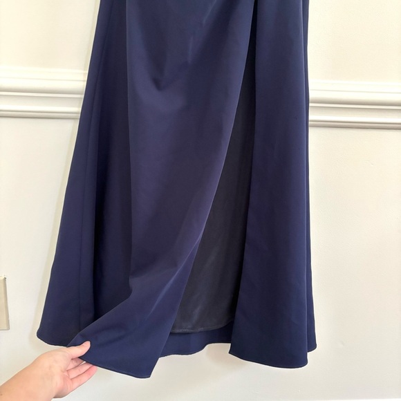 Revelry Fallon Crepe Dress In Navy Sz 6 - Picture 7 of 11